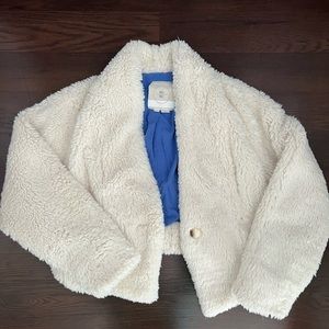 Fury Cropped Cream Anthropologie Jacket